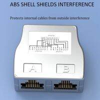 LAN Cable Ethernet RJ45 1 To 2 Way Network Adapter Shielded Box RJ45 Coupler Modular Plug Extender Splitter Internet Connection Cables