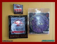 HONDA GROM125 MSX125 FRONT (12T) &amp; REAR (30T) SPROCKET &amp; CHAIN (420N) (120L) "VIOLET" SET #สเตอร์หน้า12ฟัน #สเตอร์หลัง30ฟัน #โซ่สีม่วง