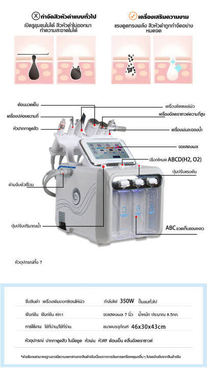 เครื่องฟื้นฟูผิวมัลติฟังก์ชั่น-6-in-1-เลือกใช้ได้ตามที่ต้องการ-เครื่องเติมออกซิเจนให้ใบหน้า-เครื่องเติมออกซิเจนให้แก่ผิว