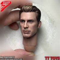 Ttoys รูปปั้นหัว Chris Evans โรเจอร์สขนาด12นิ้วสำหรับผู้ชายขนาด1/6 TQ210417หุ่นแอคชั่นทหาร