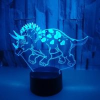 Dinosaur 3d Led Lighting Table Lamp Acrylic Creative Desktop Touch 3d Small Desk Lamp Childrens room decoration 3D night light