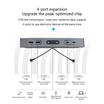 USB HUB Docking Station Fit สำหรับ Tesla รุ่น3 Y 27W Fast CHARGING 4-Port Drop Shipping