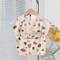 [TIN Household Products] เด็กทารกเด็กวัยหัดเดินแขนยาวผ้าพันคอกันน้ำ Art Smock Feeding Bib ผ้ากันเปื้อนกระเป๋าทารกชายหญิง Burp ผ้าผ้าพันคอ Bibs