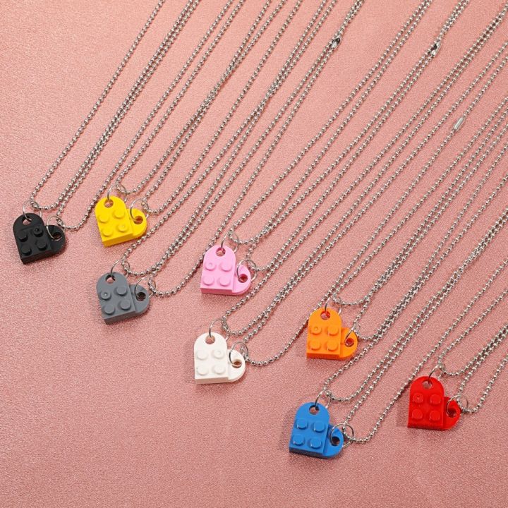 hunshipengshengshangmao-เครื่องประดับ-สร้อยคอโซ่-จี้เลโก้-รูปหัวใจ-สีสันสดใส-แบบสร้างสรรค์-แฟชั่นคู่รัก-สําหรับเพื่อน
