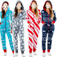 Onesies U Nisex ชุดนอนสตรี2022ฤดูใบไม้ร่วงฤดูหนาวที่อบอุ่นเครื่องแต่งกายผู้ชายชุดนอนการ์ตูน J Umpsuit หญิงคริสต์มาส Homewear