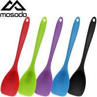 Mosodo Heat Resistant Silicon Spoon Spatula Kitchen Bakeware Utensil Handle Scraper Stirring Scooping Mixing Cookware Tools