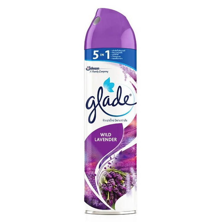 fernnybaby-เกลด-สเปร์-glade-320ml-สเปรย์-ปรับอากาศ-เกรด-ปรับกลิ่น-กลิ่นหอม-เกด-สูตร-ไวลด์-ลาเวนเดอร์-320-มล