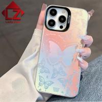 Iphone 7 Plus 8 Plus Iphone SE Iphone XS Max XR Iphone 11 Pro Max แฟชั่น3-In-1 Dream Butterfly เคสนิ่มใส่โทรศัพท์ซีดีซิลิโคนเลเซอร์ฐานป้องกันการหล่นด้านหลัง