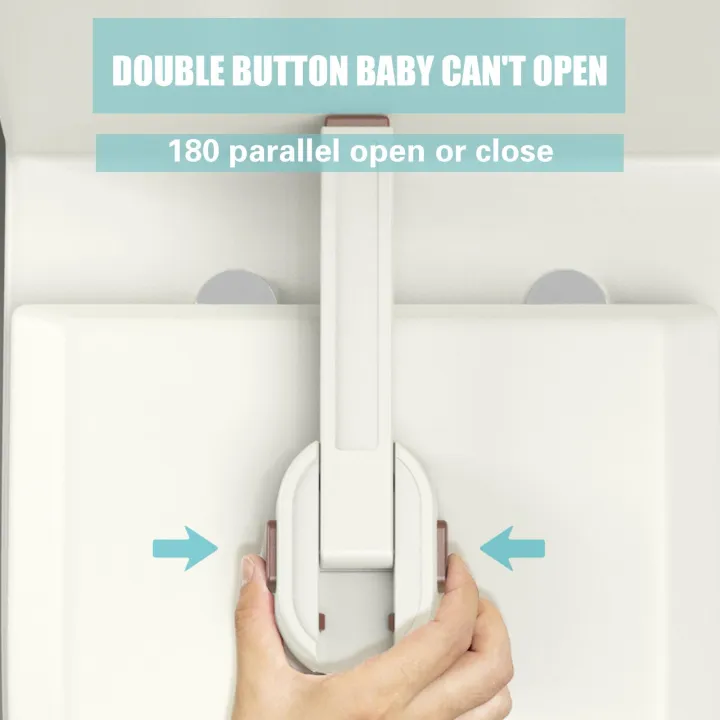 Toilet Lock Child Safety - Ideal Baby Proof Toilet Seat Lock With 3M Adhesive Top Safety Toilet Seat Lock Fits Most Toilets White 1 Pack
