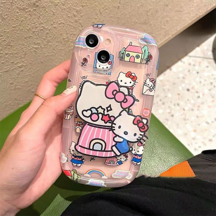 sanrio-cartoon-hello-kitty-iphone-13-14-promax-ซิลิโคนใสป้องกันกรณีโทรศัพท์มือถือทั้งหมดกระเป๋าหล่นป้องกัน