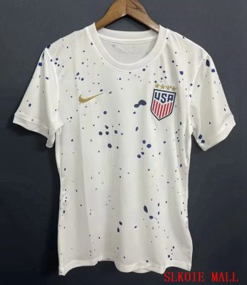 เสื้อเชิ้ตเสื้อแข่งฟุตบอลคุณภาพแบบไทย23/24เสื้อซ้อมกีฬาสำหรับผู้ชายทีมชาติสหรัฐอเมริกา