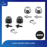 ตัวล็อคสายสะพายกีตาร์ Richter LOXX Strap Lock Set Black | Strings Shop