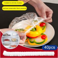 40pcs Food Grade Preservative Film Food Storage Covers Disposable Plastic Wrap Reusable Kitchen Disposable Food Protective Film