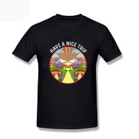 Funny MenS Funny Have A Nice Trip Lsd Acid Hallucinate Magic Mushrooms T Shirts Chika Black T Shirt Men Summer Tops Tee S-4XL-5XL-6XL