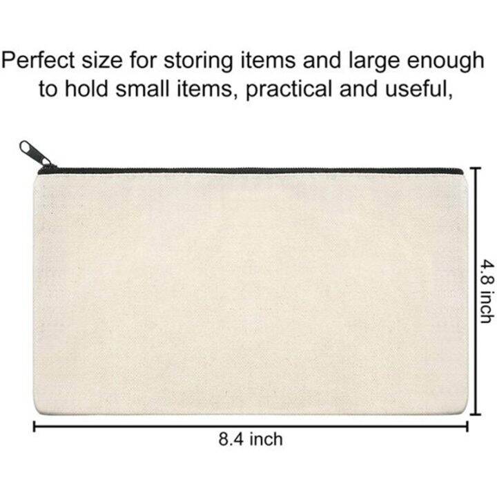 50pcs-canvas-zipper-bag-pencil-case-cosmetic-bag-blank-bag-diy-craft-bag-cosmetic-bag-cosmetic-bag-diy-craft-school