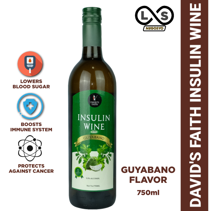 David's Faith Insulin Wine GUYABANO 750ml . Diabetic Drink .All Natural