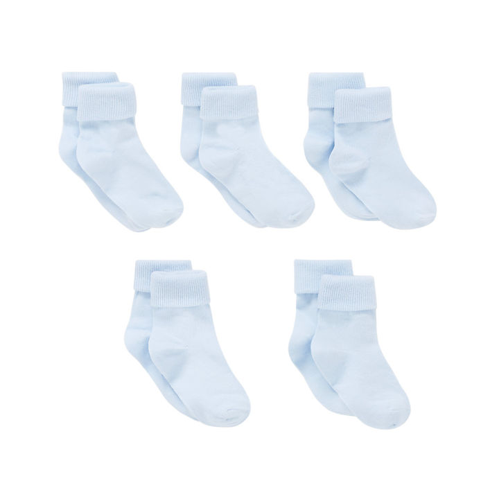 ถุงเท้าเด็กผู้ชาย-mothercare-blue-tot-socks-5-pack-ka745