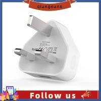 QIANGNAN6เดินทางพอร์ต1ขา USB 3ขาหัวชาร์จ USB ปลั๊ก UK อะแดปเตอร์ชาร์จไฟผนัง