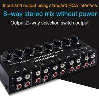 บ้านน่ารัก8 In 2 Out AV Switch RCA Switcher ลำโพงอิมพีแดนซ์8-Way สำหรับโฮมเธียเตอร์