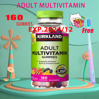kirkland adult multivitamin gummies 160 gummies supports immune bone overall health