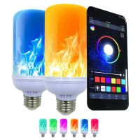 SmartPhonemall E27 Colorful Light Bulb Simulation Flame Light LED App Control One-to-many Lights