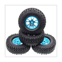 4 PCS 1.9 Inch Climbing Car Tire 1:10 Simulation Metal Wheel Hub 108MM Rubber Tire for D90/SCX10