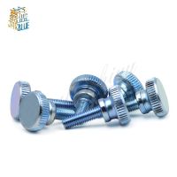 10Pcs Gb834 M5เหล็กคาร์บอนสกรูรอบคอหัว Knurling คู่มือการปรับสกรู Bolt M5 * * * * * * * 8/10/12 ~ 35มม.