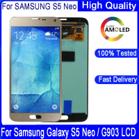 ต้นฉบับ5.1 "S5จอ LCD สำหรับ Samsung Galaxy AMOLED SM-G903นีโอ G903F G903M อะไหล่ทดแทนประกอบหน้าจอดิจิตอลสัมผัสหน้าจอ LCD
