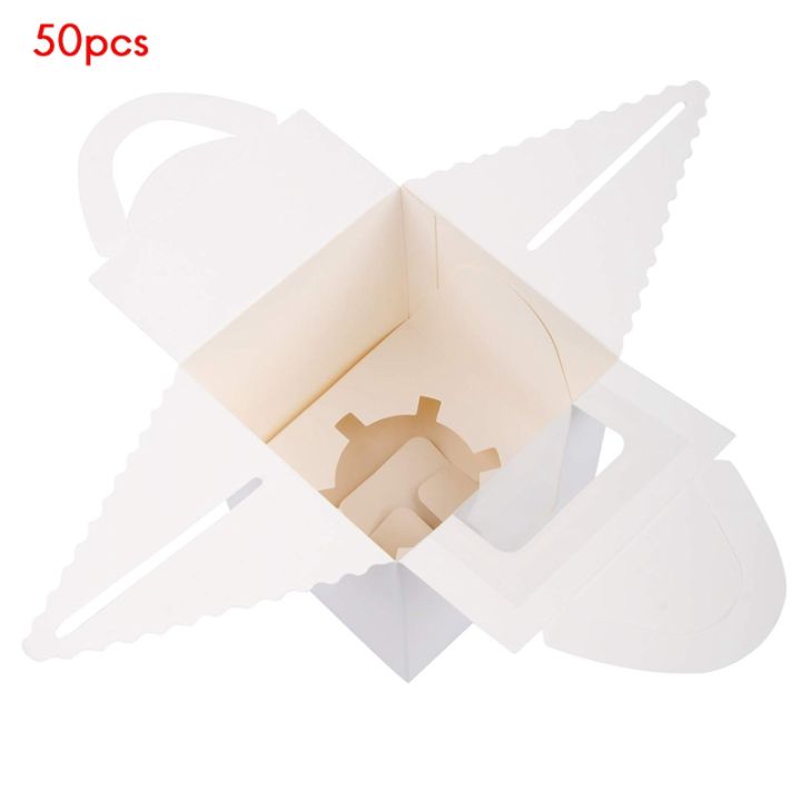 50-pcs-single-cupcake-boxes-white-individual-cupcake-carrier-holders-with-window-inserts-for-bakery-wrapping-packaging