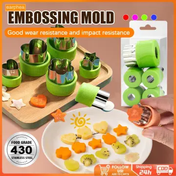 9PCS Vegetable Cutter Shapes Set Flower Star Cartoon Fruit Mold Decorating  Tools for Cookies Decoration Kids Baking Supplies