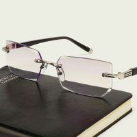 【cw】 Office Simple Square Frame Vintage Ultra Light Glasses Eye Protection Reading Glasses Anti Blue Light ！