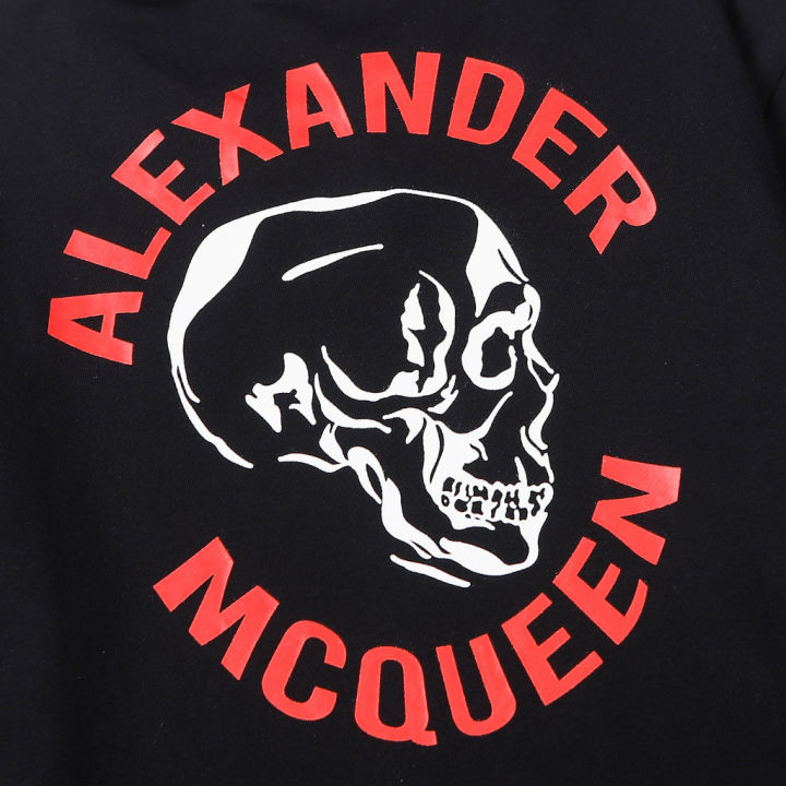 alexander-mcquee-เสื้อกันหนาว-คอกลม-ผ้าฝ้าย-พิมพ์ลาย-แฟชั่นสําหรับผู้ชาย-และผู้หญิง