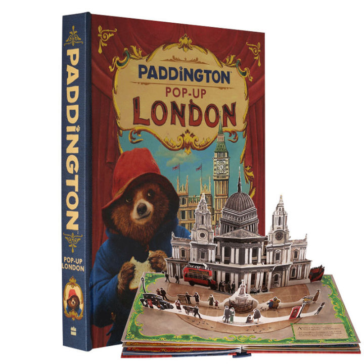 paddington-bear-2-trip-to-londonหนังสือสเตอริโอภาษาอังกฤษoriginal-paddington-pop-up-londonภาพยนตร์เดียวกันชื่อเด็กหนังสือสนุกปกแข็งคอลเลกชันedition-3-6ปีสมุดภาพภาษาอังกฤษหนังสือเด็ก