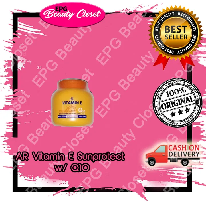 AUTHENTIC AR Vitamin E cream Orange Sun Protect Sunprotect Q10 Plus