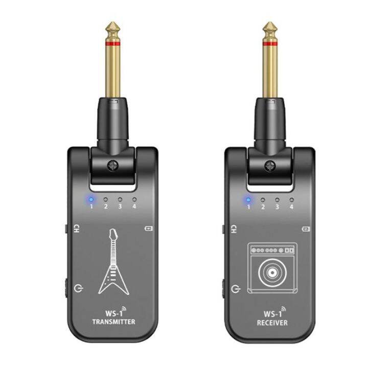 WS1 2.4G Wireless Guitar System Transmitter Receiver 4 Channels 2.4G