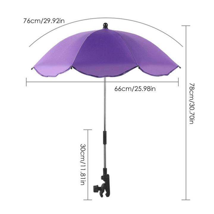 ร่มกันแดดรถเข็นเด็กทารกพร้อมที่หนีบปรับได้พกพาได้กันรังสียูวีสำหรับรถเข็นเด็กวัยหัดเดินอุปกรณ์เสริมสำหรับรถเข็นเด็ก