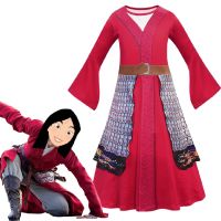 ️ (พร้อมสสตอก-kame)  ชุดเจ้าหญิงมู่หลาน Mulan   เด็กคอสเพลย์เครื่องแต่งกาย Mulan Cosplay แต่งตัวแฟนซีปาร์ตี้  W798