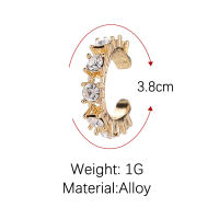 ต่างหูเอียร์คัพ หนีบหู ประดับเพชร สไตล์เกาหลี แฟชั่นสำหรับผู้หญิง