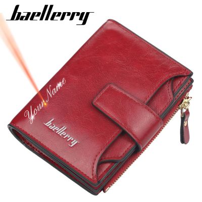2022 New Customized Women Wallets Name Engraving High Quality Short Card Holder Female Purse Coin Holder Wallets For Girl