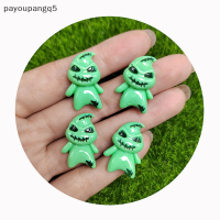 payoupangq5?Gift?Cheap? 10ชิ้นเรซินผีสีเขียวเรซินหลังแบน Cabochon หิน appliques งานฝีมือบ้าน DIY ตกแต่งคริสต์มาสฮาโลวีน