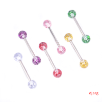 djsrg 8ชิ้น เซ็ตที่มีสีสัน glitters แหวน barbell Ball เครื่องประดับเจาะร่างกาย