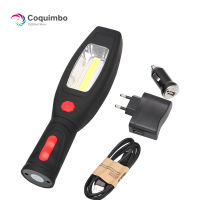 Strong Magnet USB Charging Torch Lamp 2 Modes Rechargeable Flashlight With Car Charger Super Bright COB LED Working Lamp