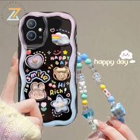 เคส OPPO A57 A78 A77 A76 A96 A54 A77S A17 A17K A16 A16S A54S ซิลิโคนรูปกระต่าย A15เคสโทรศัพท์ A15S A35 A9 A7 A5S A12 A5 A3S สีรุ้งสีดำใส