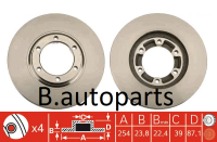 จานเบรคหน้า MITSUBISHI STRADA 2WD 4X2 K62T K64T 2.0 2.5 1995-2007 RUNSTOP /คู่