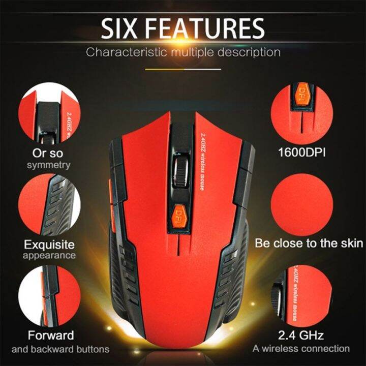 เมาส์ไร้สาย2-4grf-transmission-technology-gaming-mouse-ergonomics-เล่นเกม-อุปกรณ์-เมาส์ไร้สาย-mouse