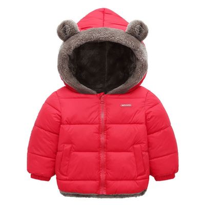 ZZOOI Children Sherpa Cotton Coat Thickened Hooded Down Jacket for Boys Girls