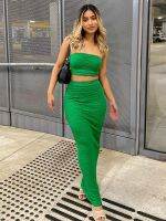 ✥ 2 Piece Set Women Skirt Green