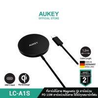 [แถมฟรีหัวปลั๊ก 20W] AUKEY LC-A1S แท่นชาร์จไร้สาย Aircore Wireless Charger 15W Magnetic Qi Certified รุ่น LC-A1S