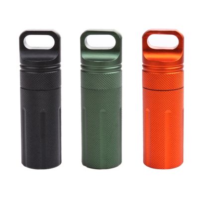 holder EDC waterproof Survive storage bushcraft Container outdoor capsule bottle case seal camp medicine match pill