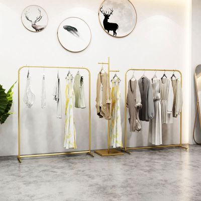 [COD] European-style wrought iron hanger floor womens store display shelf simple net red light luxury